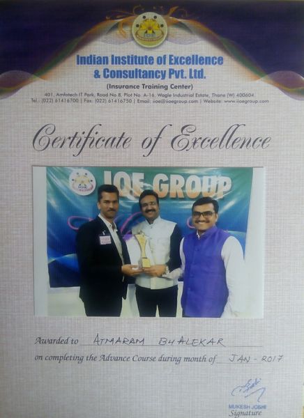 Certificate of Excellence